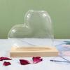 Creative Multi-color Heart Glass Hydroponic Vase—Desktop Flower Ornament for Living Room Decoration.