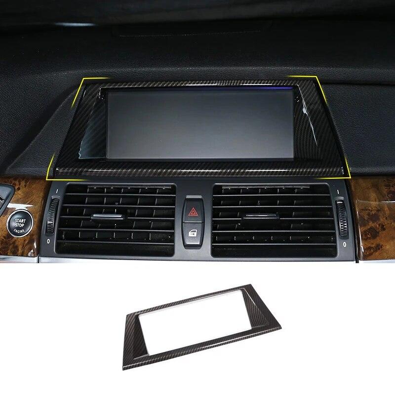 Auto Dashboard Panel Navigation Bildschirm Rahmen Abdeckung ABS Dekoration Für BMW X5 E70 X6 E71 2008-13 Auto Innen tuning Zubehör