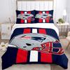 3 Stück New England Patriots Footballhelm mit Rot-Weißen Streifen Heim-Bettwäsche-Set - Universelles Dreiteiliges Set für Schlafzimmer, Gästezimmer, Wohnzimmer