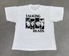 Talking Heads Członkowie Zespołu Biała Vintage Koszulka Pełny Rozmiar Unisex Koszulka