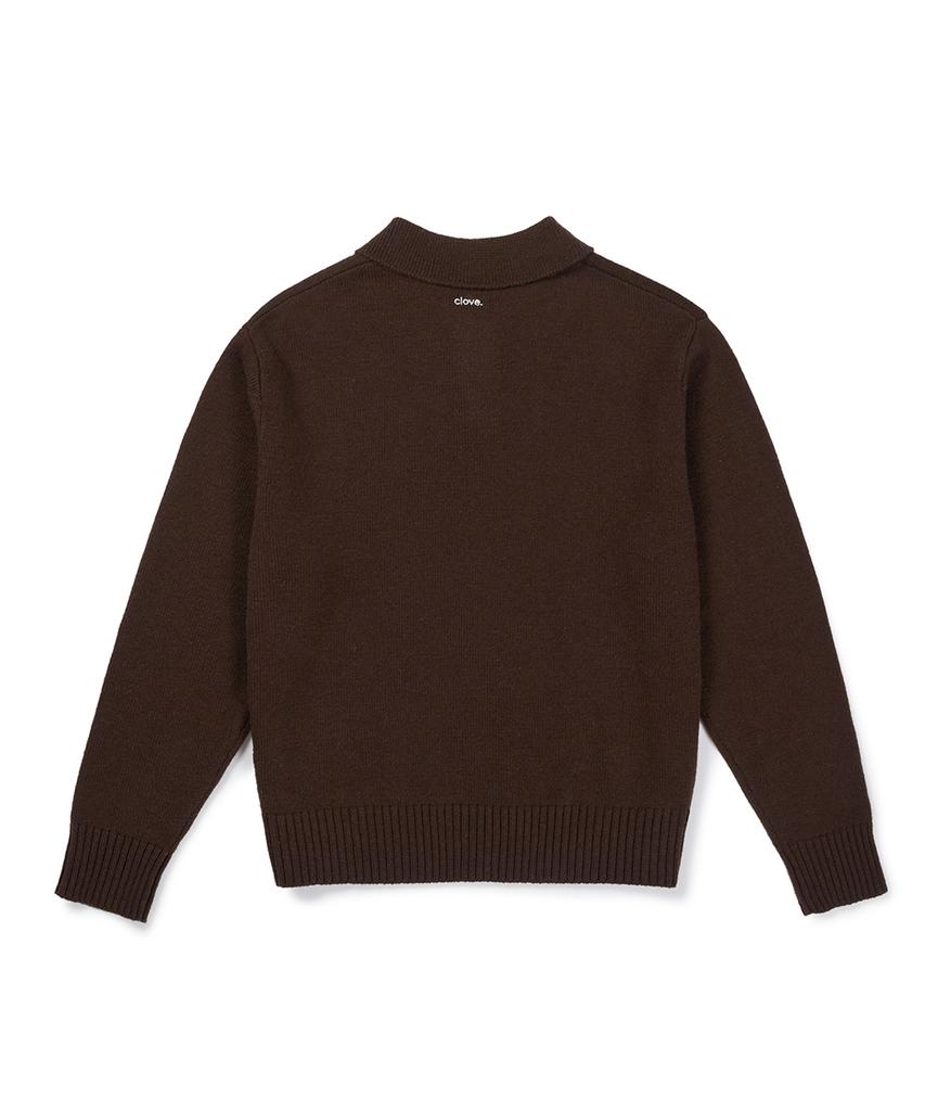 CLOVE [26Fw CLOVE] Argyle Collar Pullover (Brown)