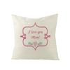Mother's Day Gift a Loving Smile Digital Printing Short Plush Pillow Covers for Car Sofa Office Cushion Cover Home Goods 60x60cm