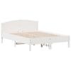 Solid Wood Bed Without Mattress White 120x190 Cm Pine Wood