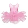 Ballet Leotard Dress for Kids Girls Shiny Sequins Tutu 4 Layers Skirt Ballerina Dance Wear