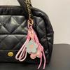 Trendy PU Leather Sunflower Bag Pendant Contrasting Cartoon Five Petal Flower Fashion Bag Pendant Women