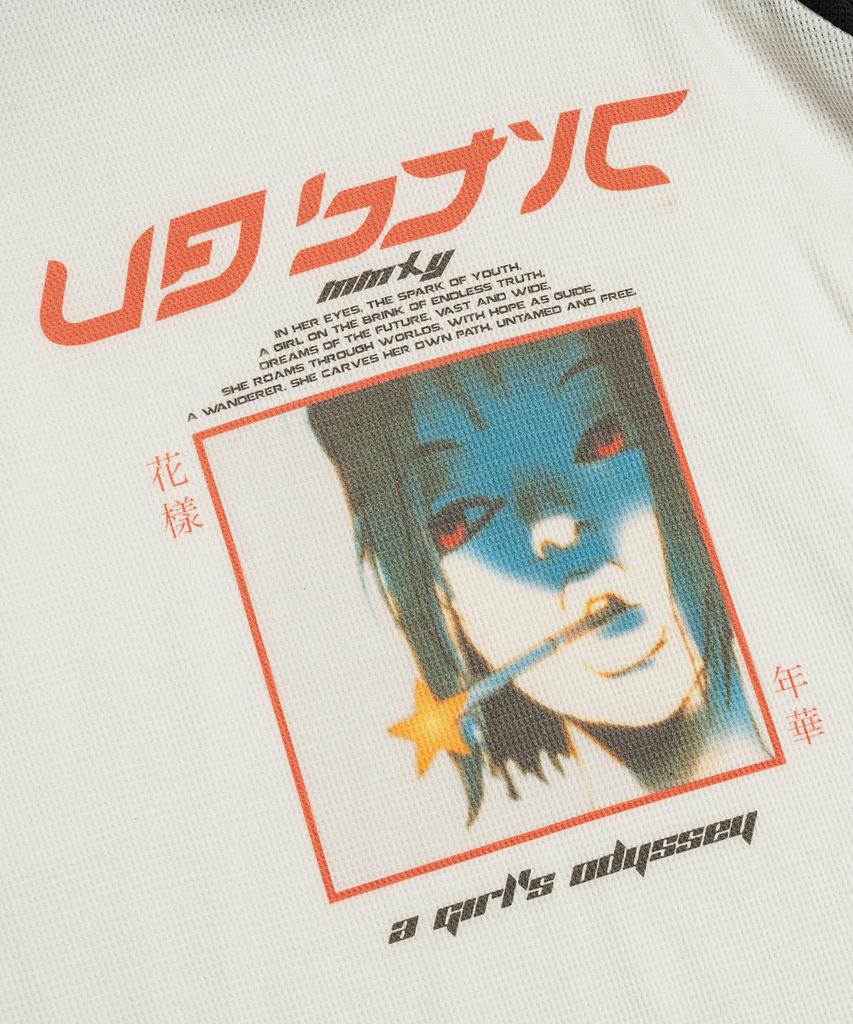 VASTIC Graphic Raglan Long Sleeve Ver.1_Black/White