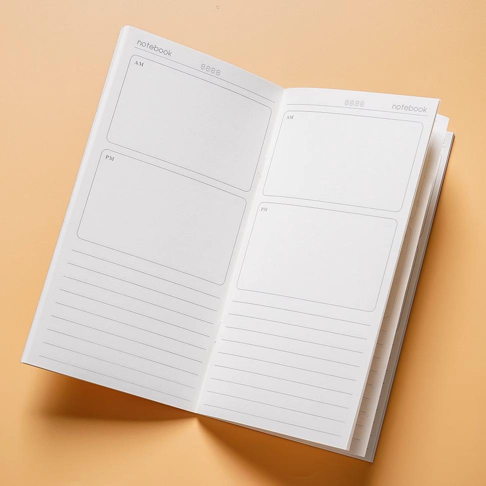 A5 Reiseplaner Nachfüllung: Punktkariertes Monatsnotizbuch im Passformat