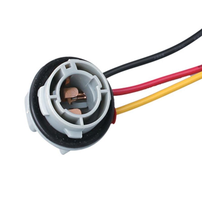 2Pcs 1157 Lampenfassung BAY15D Lampe Halter Basis Stecker Draht Auto Bremslicht Lampe Stecker Bremslicht Halter