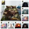 3D Animal Print Bed Cover Set Bedding Suit Home Bedclothes Microfiber Comfortable Washable Comforter Duvet Cover Single