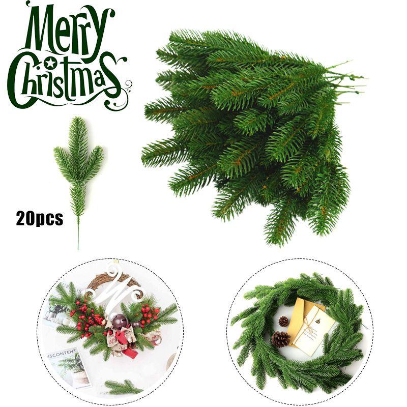 Lifelike Pine Branches Artificial Plants For Christmas Diy Party Decorations