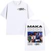 Rapper Maka 2025 Tour Grafik T-Shirts Herren Mode Vintage T-Shirt Lässig Baumwolle Kurzarm T-Shirt Kurzarm Streetwear