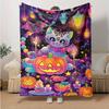 1 Stück Halloween-Katzen-Decke, für Wohnzimmer, Reisen, Camping, Auto