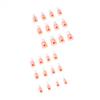 Wearing Nail Finished Nail Patch French Nail Art Peach Heart Nail Patch Press on nails Nail Patch