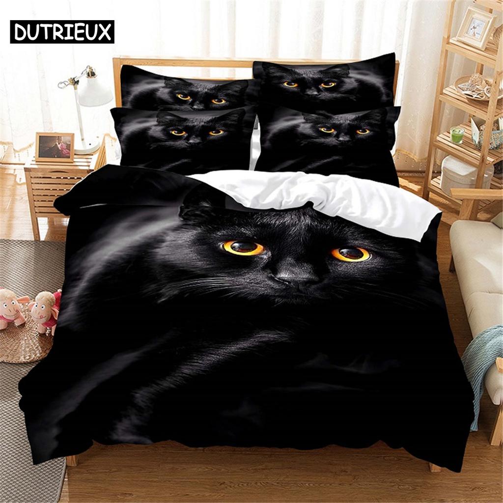 3D Cat Bedding Set Queen Bedding Duvet Cover Set Bedding Set Bed Cover Cotton Queen Bedroom Bed Cover Set Bed Set Bedding