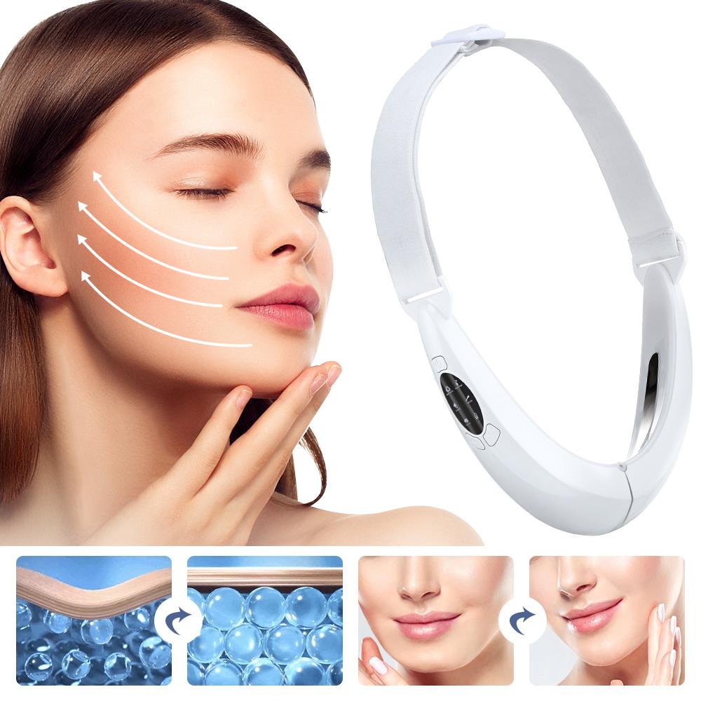 EMS Facial Lifting Device LED Photon Therapy Face Slimming Vibration Massager Double Chin V Face Line Lift Belt
