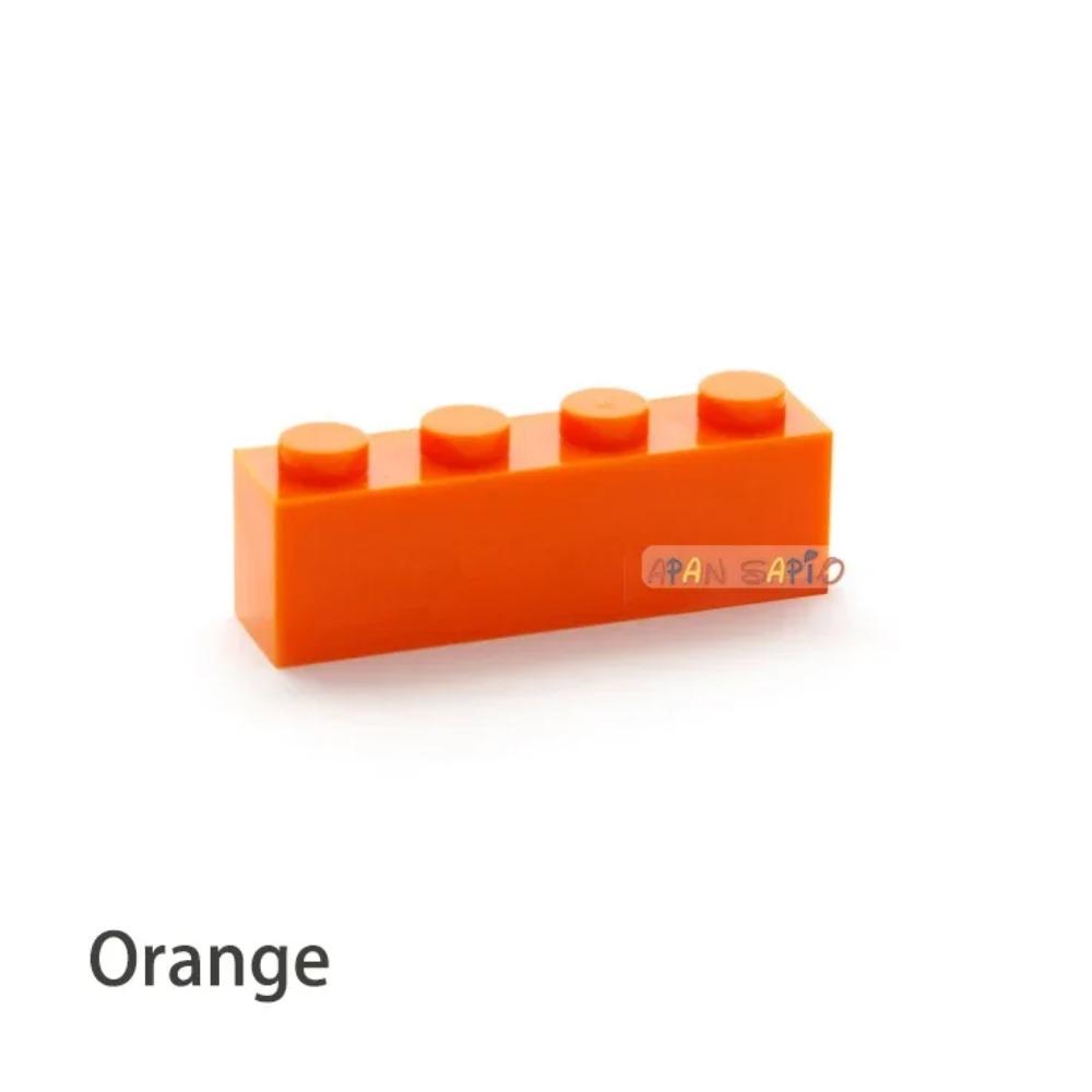 200pcs 1x4 Dots DIY Building Blocks Thick Figures Bricks Educational Creative Toys for Children Size Compatible With 3010