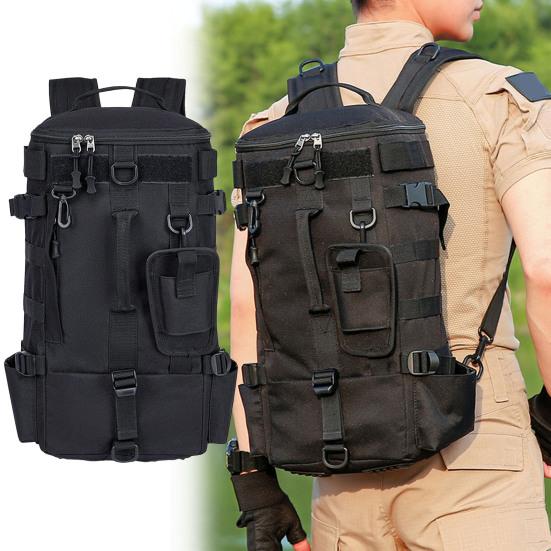 Angelrucksack mit Rutenhalter, großes Fassungsvermögen, wasserdichtes Oxford-Gewebe, für Outdoor-Camping, Wandern, Jagd, Angelausrüstung, Zubehör, Aufbewahrungstasche