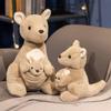 22/35cm Mother and Child Kangaroo Doll Simulation Doll Plush Toy Handmade Doll Cartoon Anime Cute Pillow Cushion Home Decoration