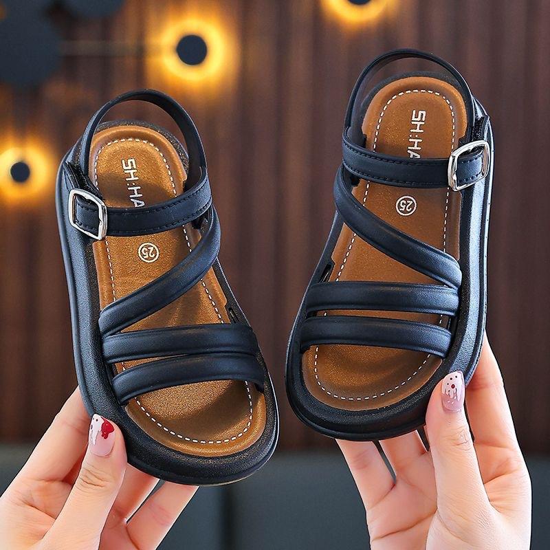 Children's and Girls' Sandals with Exposed Toes, Summer Princess Shoes, Versatile Sandals