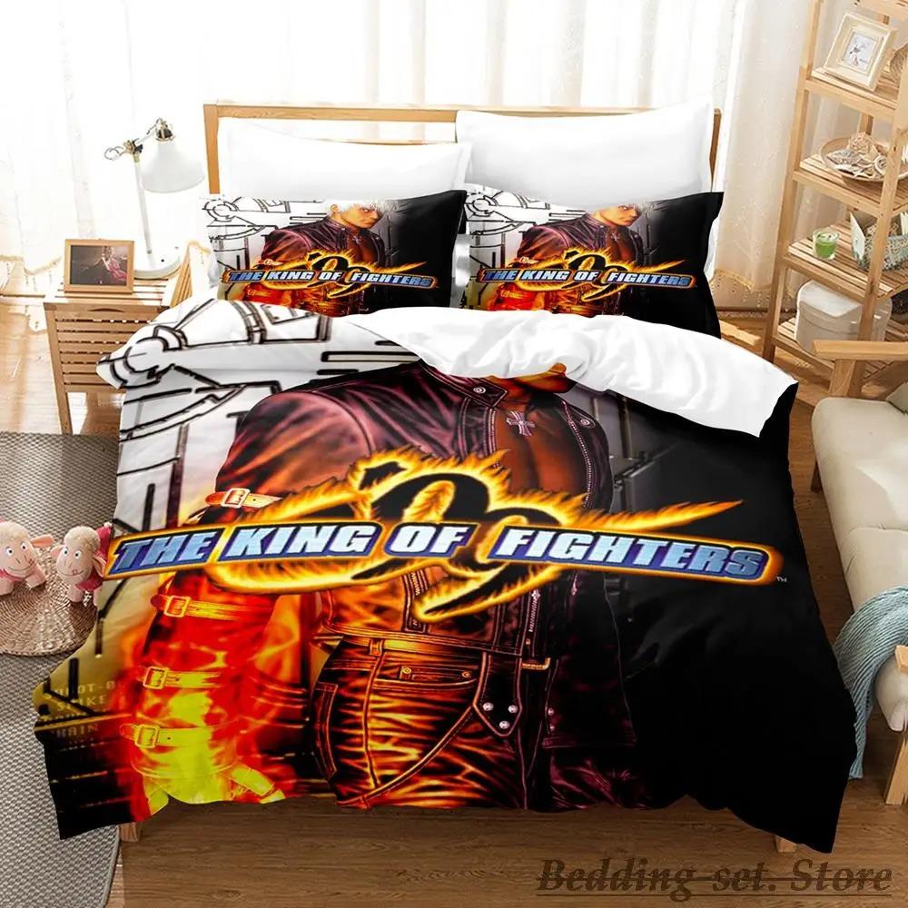 The King Of Fighters Bedding Set Single Twin Full Queen King Size Bed Set Aldult Kid Bedroom Duvetcover Sets Anime