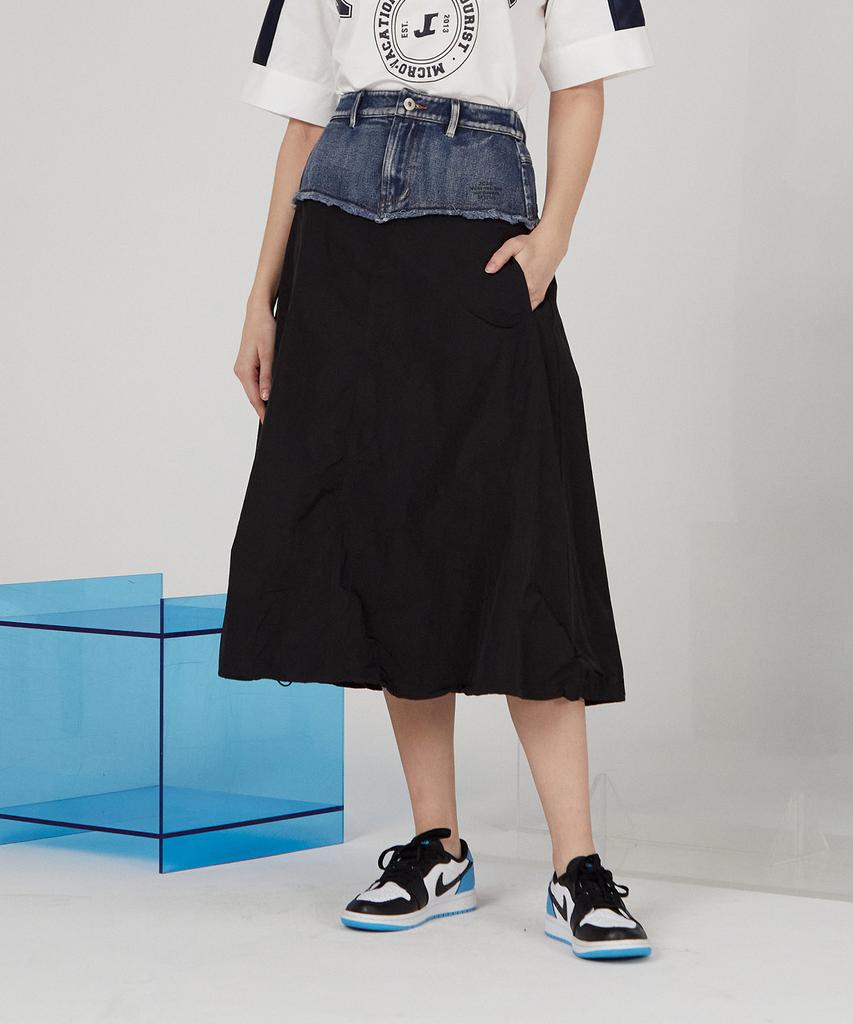 Jucy Judy J Woven Flare Mix Denim Skirt Jysk321C