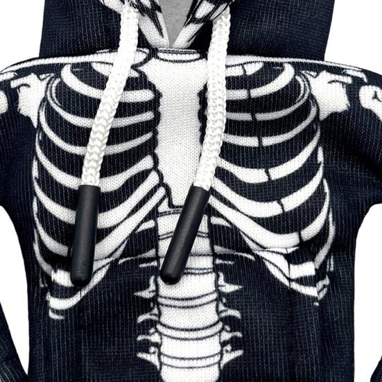 Desk Goose Outfits Mini Goose Hoodies 7-Inch Table Goose Skull Sweatshirts