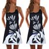 Elegant Women Summer Vintage Beach Sleeveless 3d Floral Print Boho Tank Dress
