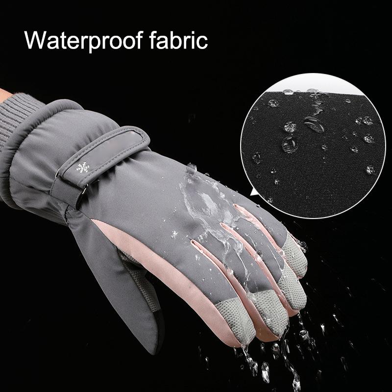 Winter Cycling Gloves Non Slip Touch Ski Gloves Snowboard Accessories Waterproof Pocket Warm Men's and Women's Thermal Gloves