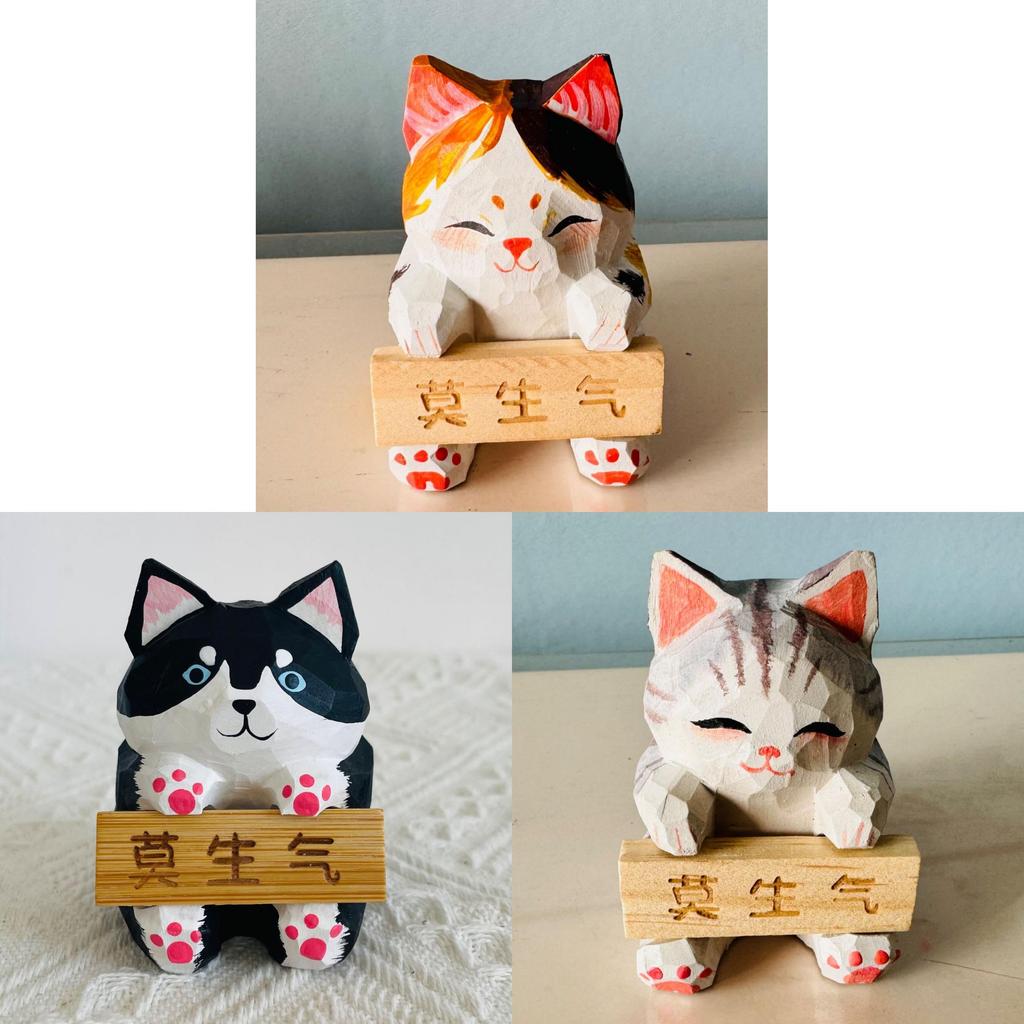 Houten Ambachtelijke Cadeauset Met Leuke Dieren Carvings Voor Huisdecoratie En Ontspanning