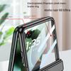 Galvanisierter Rahmen Transparent mit Metallringhalter Scharnier Glas Schutzfolie Hülle Für Motorola Razr 60 Ultra Hülle