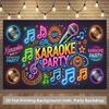 1pc 2D Flat Background Cloth, Neon Karaoke Party, Party Banner, No Power Required