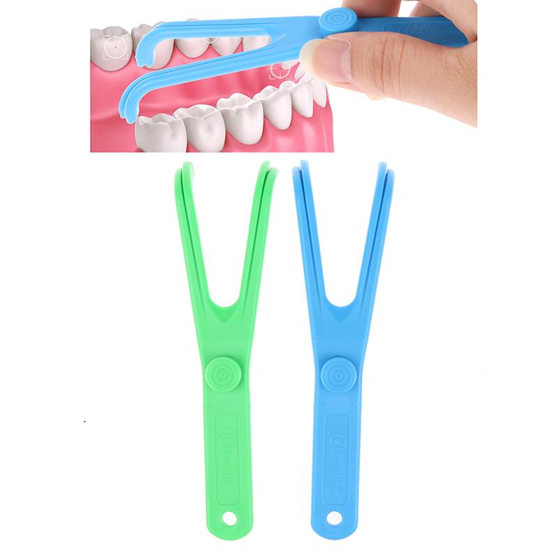 Dental Floss Holder Aid Oral Hygiene Toothpicks Holder Interdental Teeth Cleaner