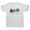 T-shirt Uomo Battito Cardiaco Piano Estate Manica Corta Giorno del Ringraziamento Squadra Personalizzata Evoluzione Musicale T-shirt Pianista