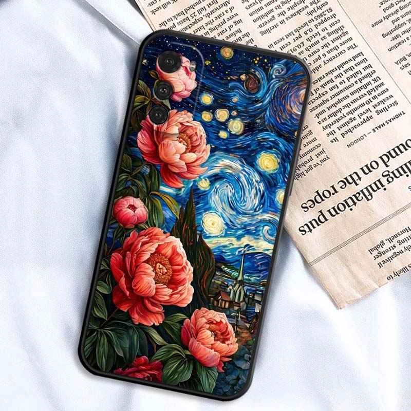 Kreative Landschaftsmuster Für Motorola G85 Edge 50 G24 G35 G14 G04 40 G72 G34 G G54 G13 G32 5G Schwarze Handyhülle