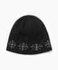 FREEMARIO Cross Logo Jacquard Beanie [Black]