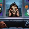 Funny Scary Peeper Creeper Sticker Scary Window Decals Realistic Halloween Window Sticker Static Cling Prank Gifts