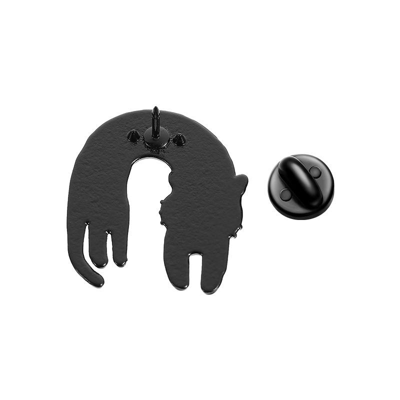Japanese Cartoon Black Cat Series Alloy Brooch Metal Badge Lapel Pins Badges On Backpack Pines