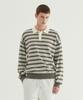 Striped Collar Knit Gray