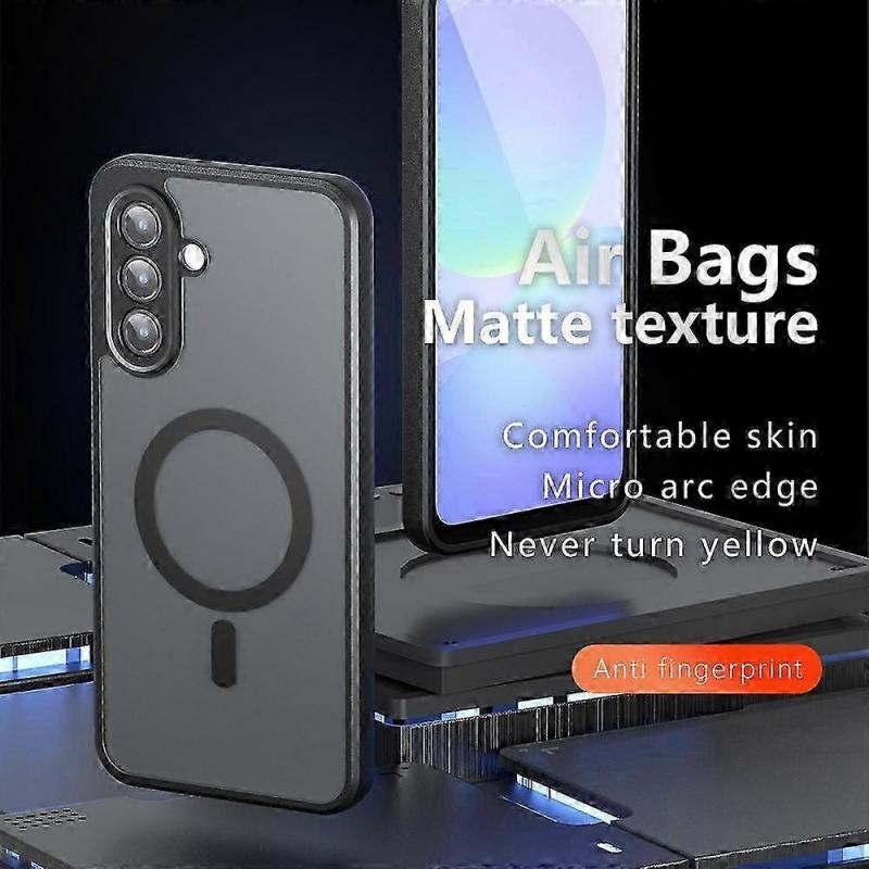 Matte Telefoonhoesje voor Galaxy A15 5G met MagSafe Compatibiliteit TPU PC Hybride Cover Touch Skin Bescherming