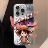 Black Soft Shell Phone Case for iPhone 16e 16 Pro Max 14 15 12 11 17 Air 14 Plus 13 Pro Cute Anime Ones Pieces Luffy