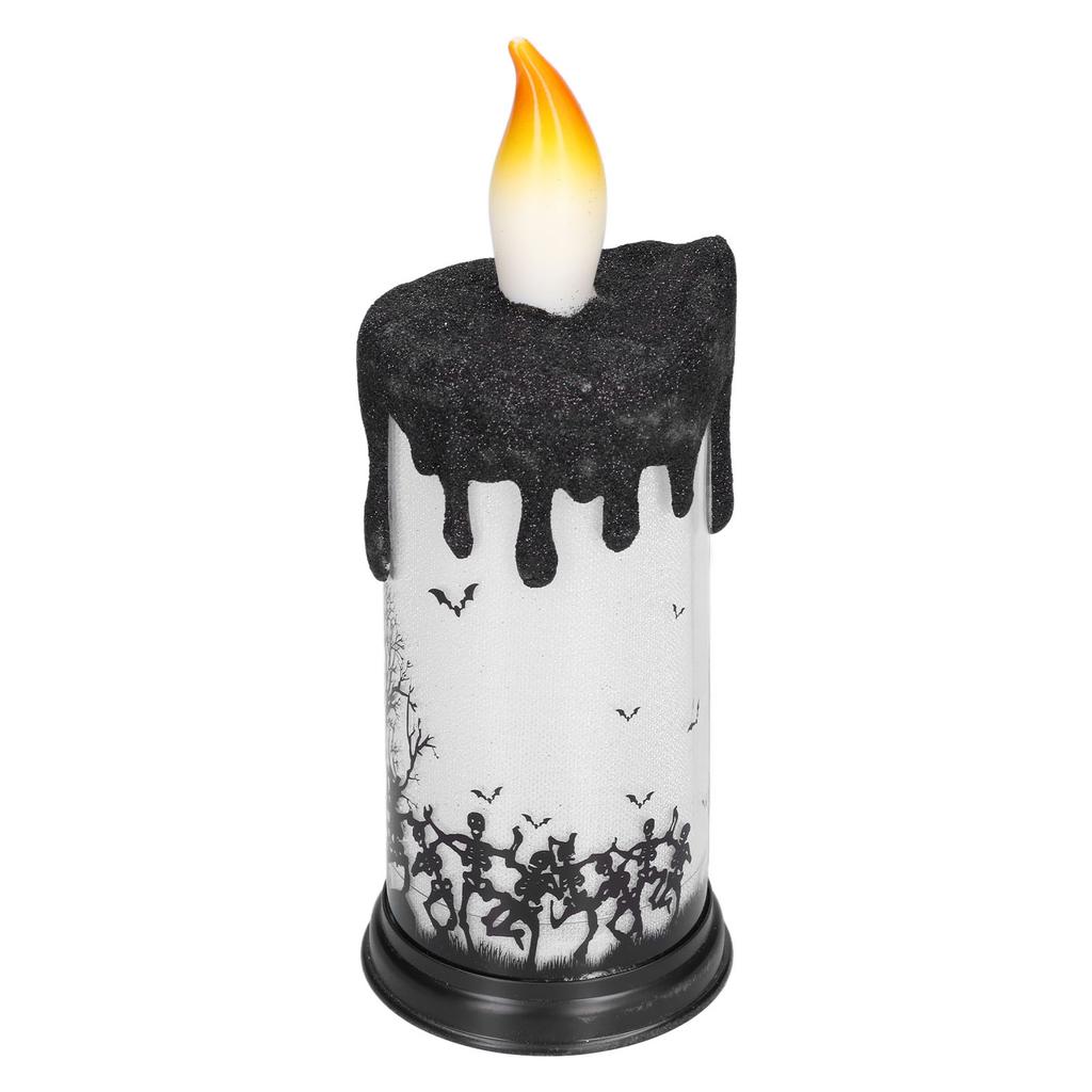 Halloween Snow Globe Candles Light LED Terrorist Decoration Electronic Candle Lamp for Party HolidayDancing Skeleton