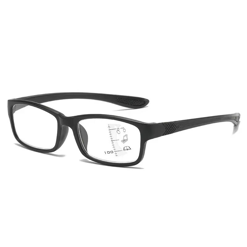 New Multifocal Reading Glasses Men Women Sports Anti-blue Light Eyewear TR90 Frame Presbyopia Eyeglasses Near and Far 0 To +4.0