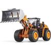 Jucării cu buldozer la scară 1/50 Camion de construcție Încărcător cu roți, jucărie buldozer cu lumini simulate, jucării de construcție cu model de buldozer pentru băieți 3-5 ani