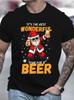 Santa Beer & Time for Beer Slogan T-Shirt S-5XL Q4758