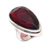 Natural Garnet Gemstone Handmade 925 Sterling Silver Jewelry Ring Size 2 l0M89