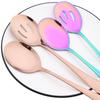 Gold Set Dinnerware 7pcs Stainless Steel Tableware Cake Spatula Service Soup Spoon Colander Spoon Salad Fork Spoon Cutlery Set