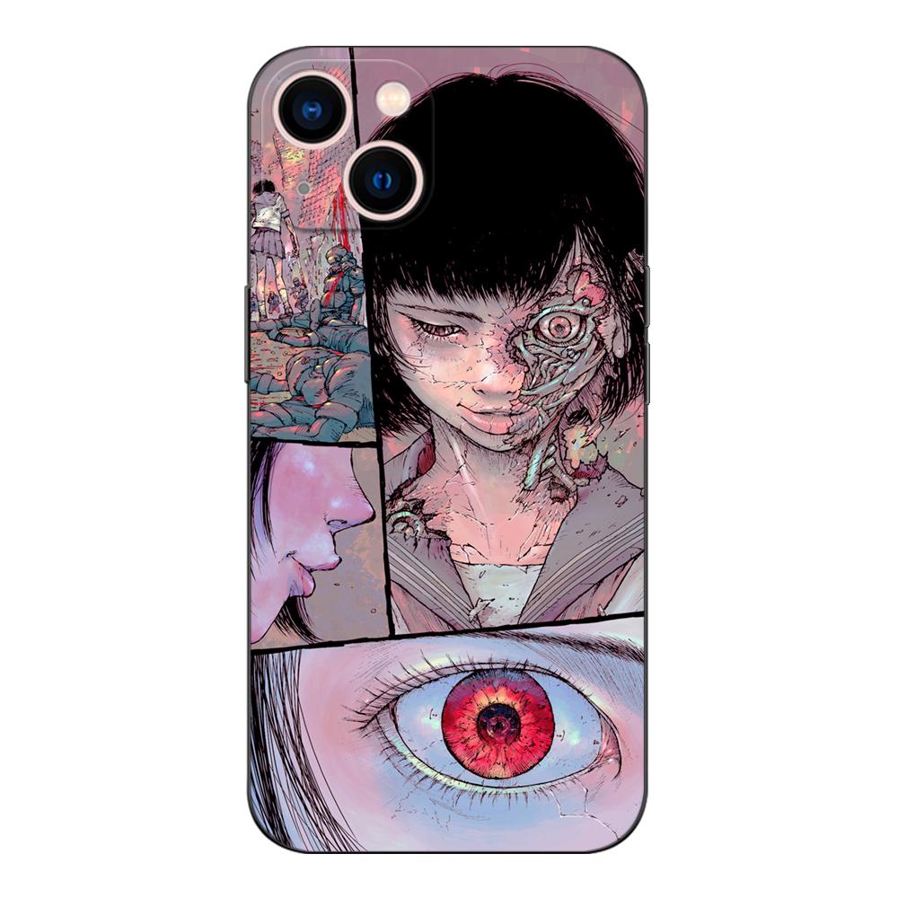 Black Tpu Case For Samsung Galaxy M53 M13 M62 A12 A22 A22S A32 A42 A52 A52S A72 4g 5g A20S Shintaro Kago Horror Cartoon