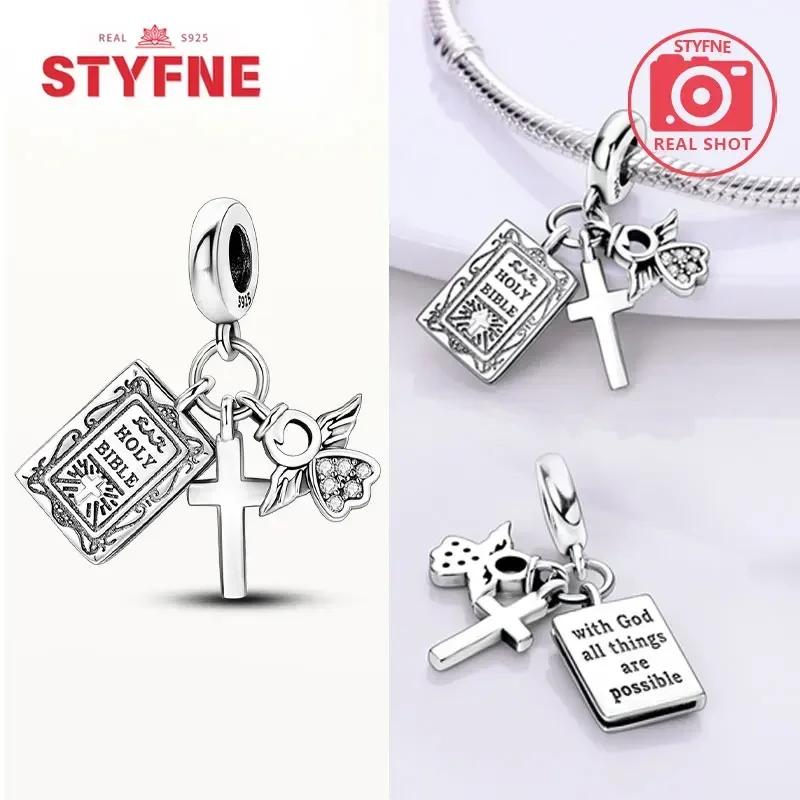 Copper Stylish Charms Religion Heart Lucky Eye Cross Beads Fit Original Bracelet For Women High-Quality Fashion Jewelry Gift