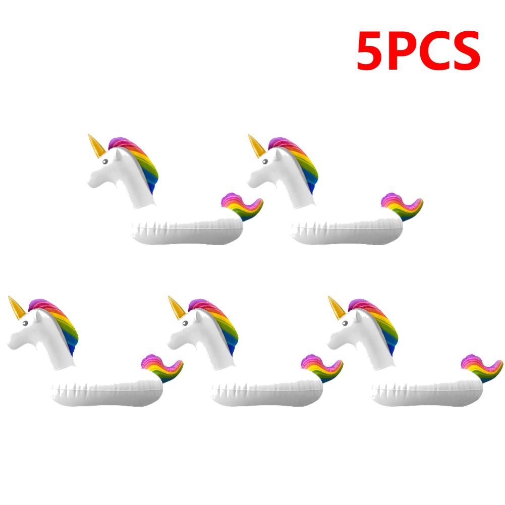 Inflatable Cup Holder Floating Inflatable Coconut Tree Beverage Coasters Flamingo Unicorn Swimming Pool Drink Holder Drink Float