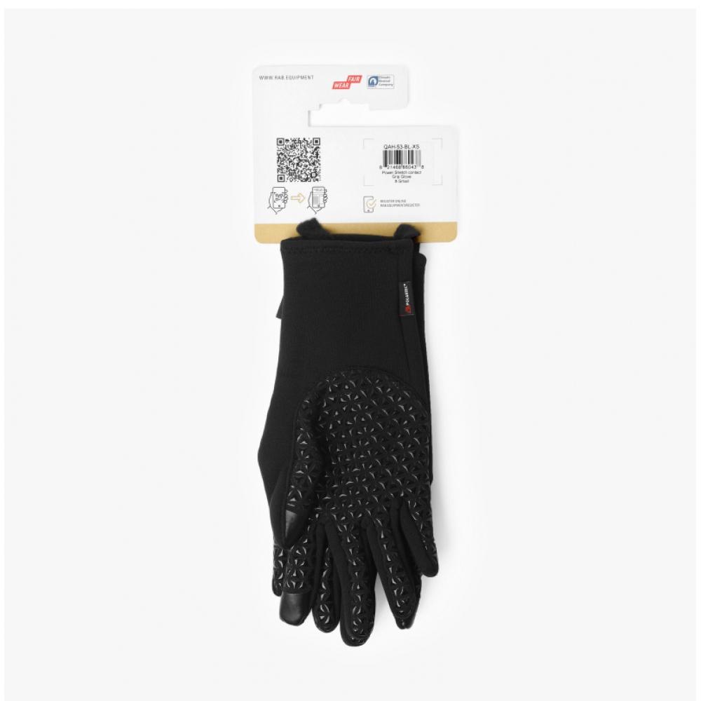 Rab Qah 53 Schwarze Power Stretch Contact Grip Touch Handschuhe